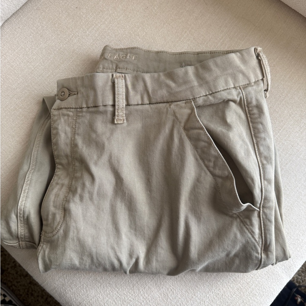 American Eagle Outfitters Beige Stretch Chino Pants